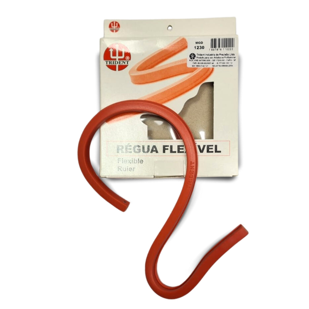 Régua Flexível Trident sem Escala com 40 Cm - Modelo 1240

