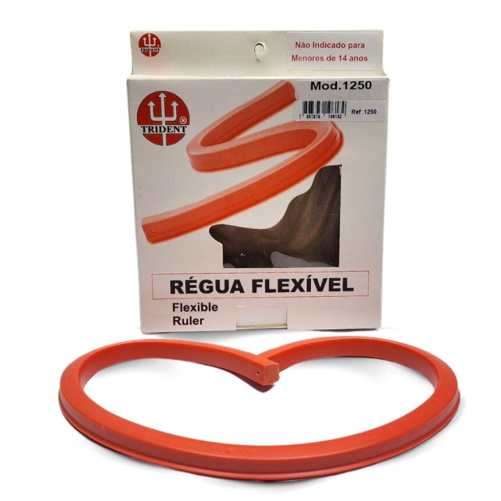 Régua Flexível Trident sem Escala com 50 Cm - Modelo 1250
