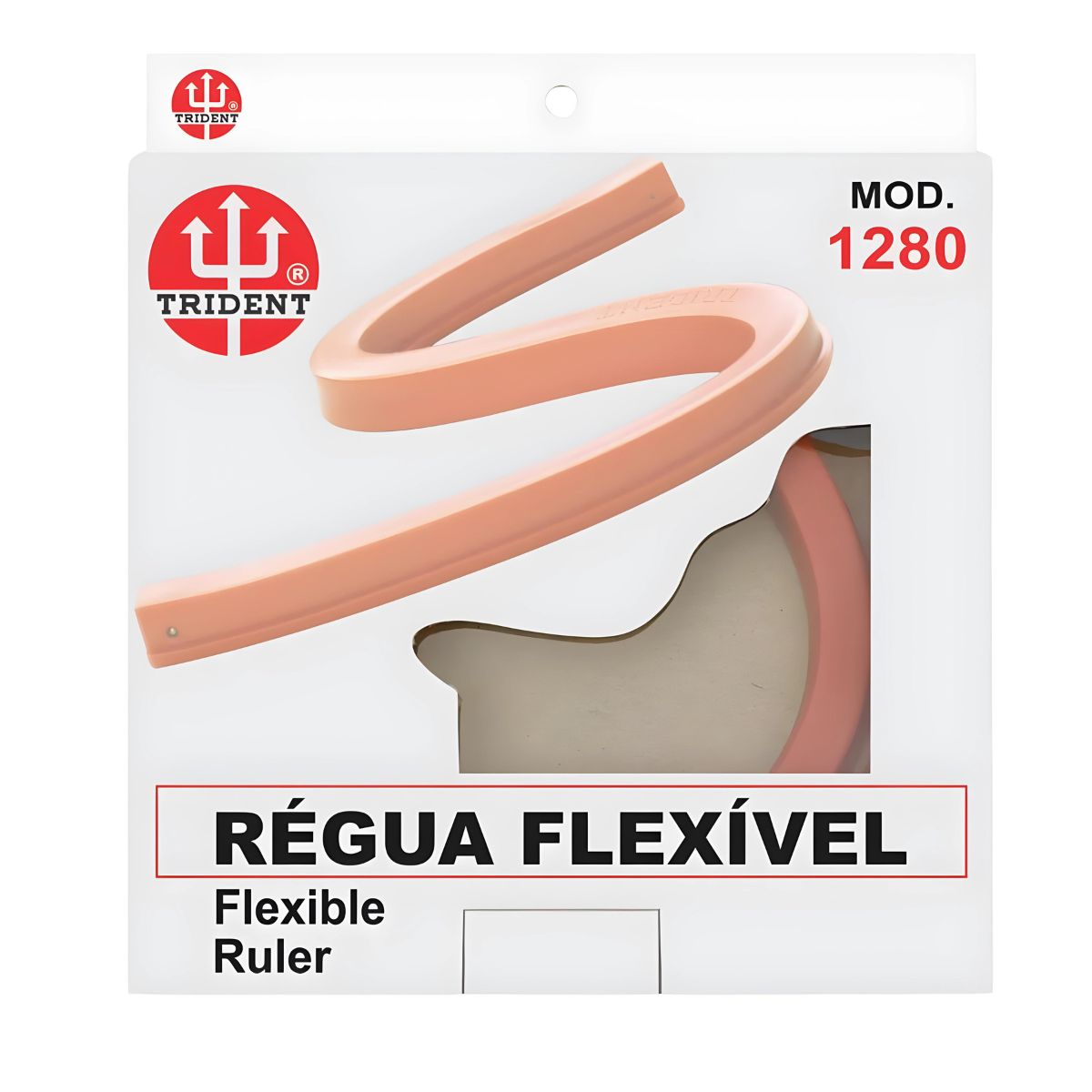 Régua Flexível Trident sem Escala com 80 Cm - Modelo 1280
