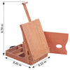Estojo Cavalete Trident Compacto para Pintura - Madeira Nobre com Paleta e Inclinação Ajustável - Modelo 12504
