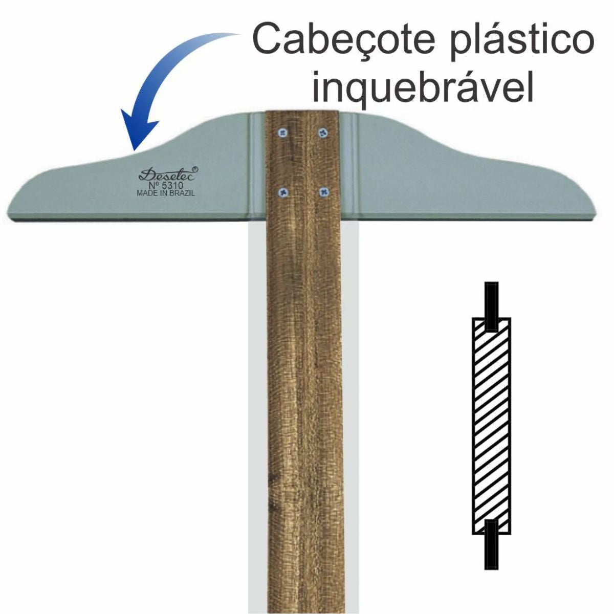 Régua T Madeira Trident 100 Cm com Bordas de Acrílico Cabeçote Fixo - Modelo 5310

