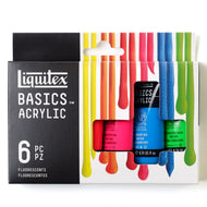 Estojo de Tinta Acrílica Liquitex Basics 22ml com 6 Cores Fluorescentes