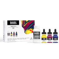 Kit Tinta Acrílica Ink 30ml Liquitex ? 3 Cores Primarias + 1 Médium