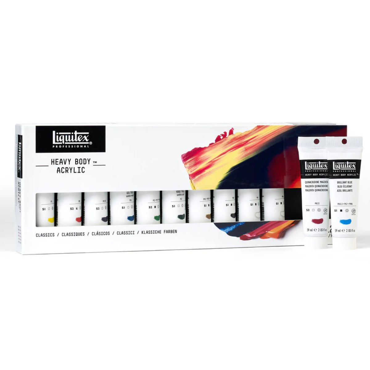 Estojo de Tinta Acrílica Liquitex Heavy Body 59ml com 12 Cores