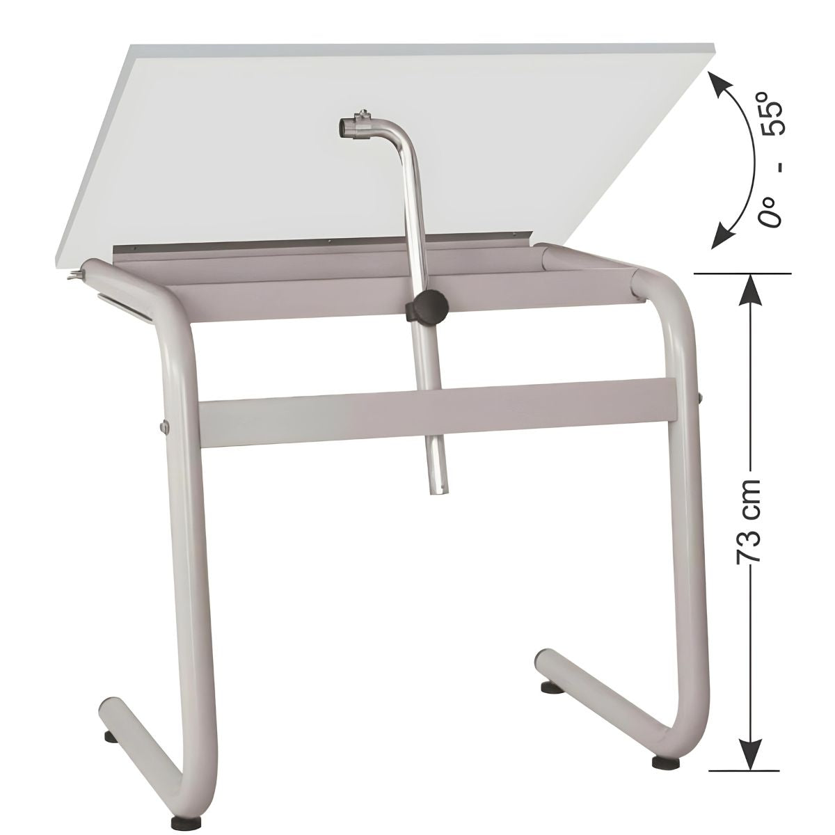 Cavalete Tubular Trident com Tampo em Bp Branco Modelo Tub-10/gbp