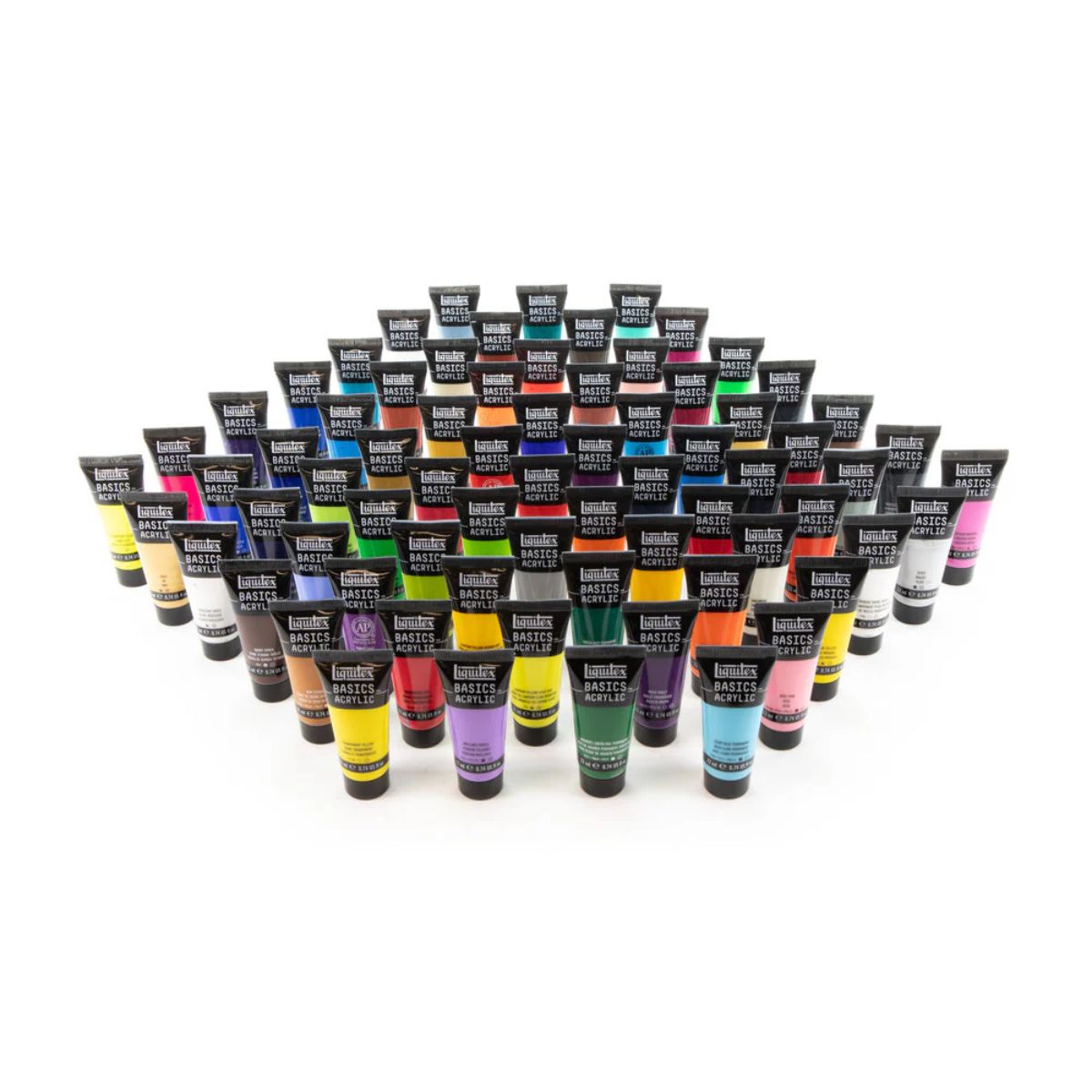 Estojo de Tinta Acrílica Liquitex Basics 22ml com 72 Cores