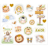 Die Cuts Apliques Recortados em Papel C Hot Stamping Coleção Meu Safari 15,1x13,1cm para Scrapbook e Scrapdecor Ldch-021 - Litoarte