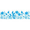 Stencil Estreito Flores 8x28cm para Pintura Decorativa e Artesanato Ste-391 - Litoarte