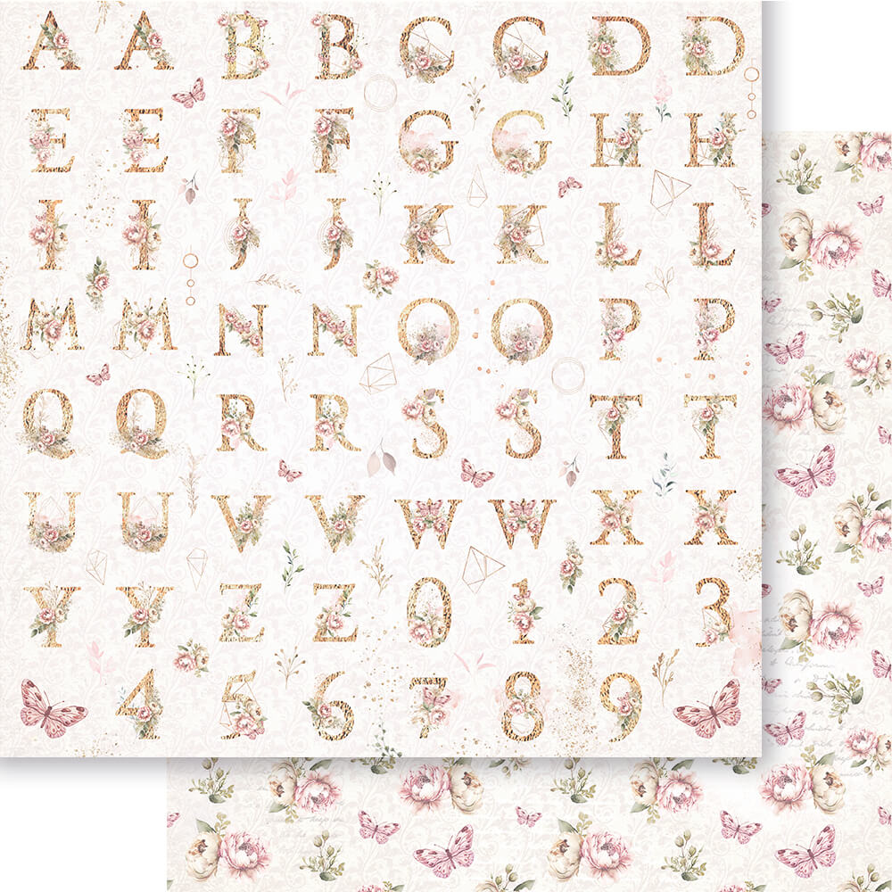 Papel para Scrapbook Dupla Face Coleção Meu Sonho Vintage Padrao 30,5x30,5cm para Scrapbook e Papelaria Criativa Sd-1296 - Litoarte