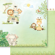 Papel para Scrapbook Dupla Face Coleção Meu Safari Principal 30,5x30,5cm para Scrapbook e Papelaria Criativa Sd-1299 - Litoarte