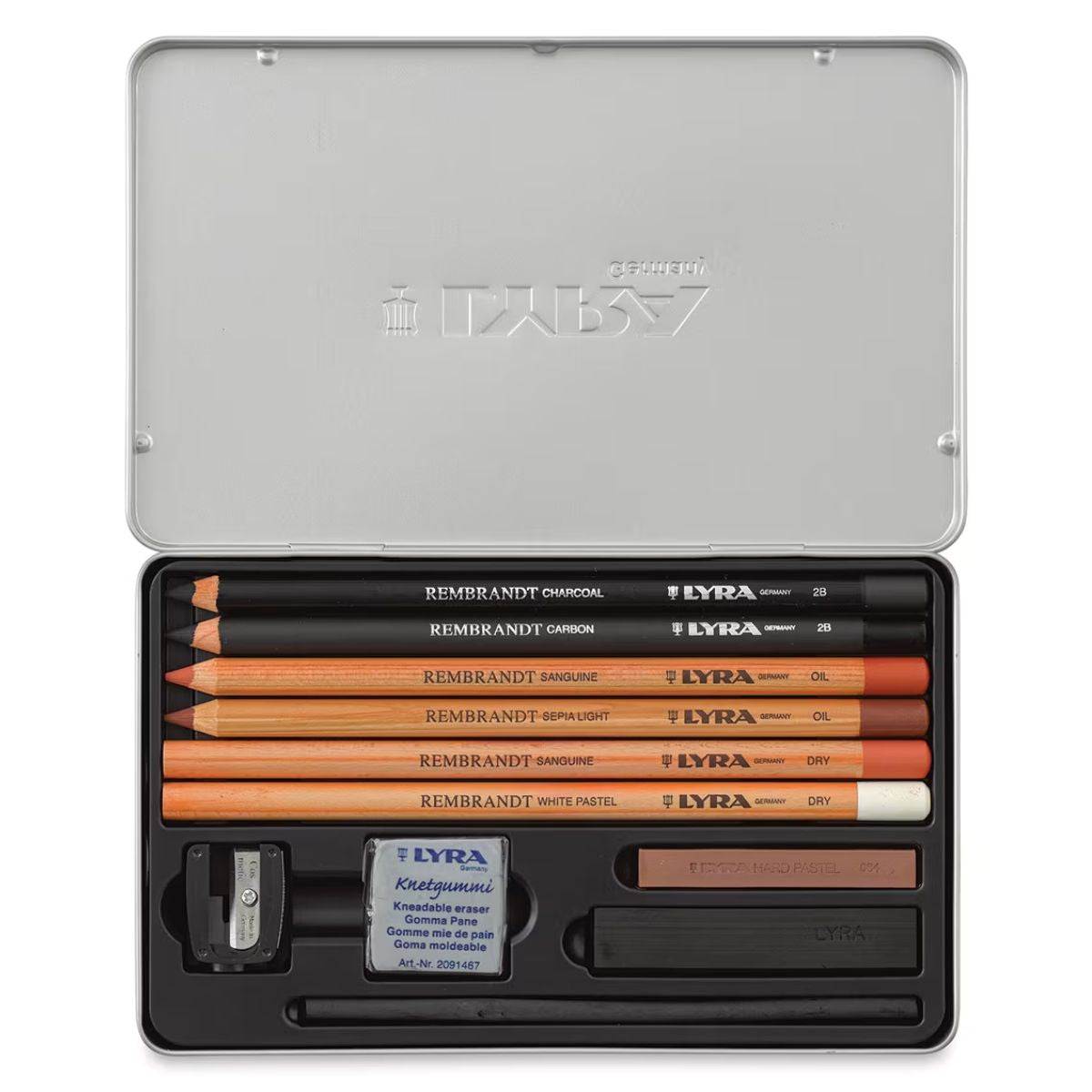Estojo Lata Lápis Rembrandt Lyra Sketching Set 11 Peças