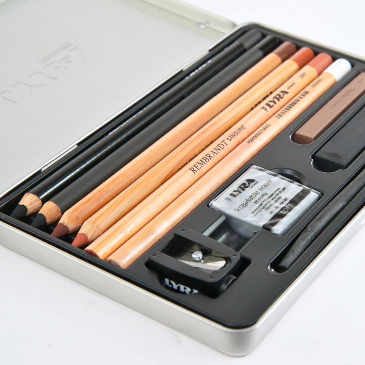 Estojo Lata Lápis Rembrandt Lyra Sketching Set 11 Peças