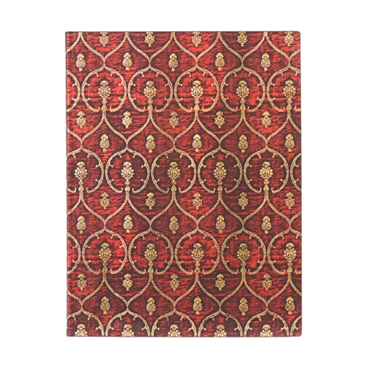 Caderno Paperblanks Red Velvet Capa Flexível Ultra 100g/m² 18x23cm 176 Páginas com Pauta - Fb9629-0