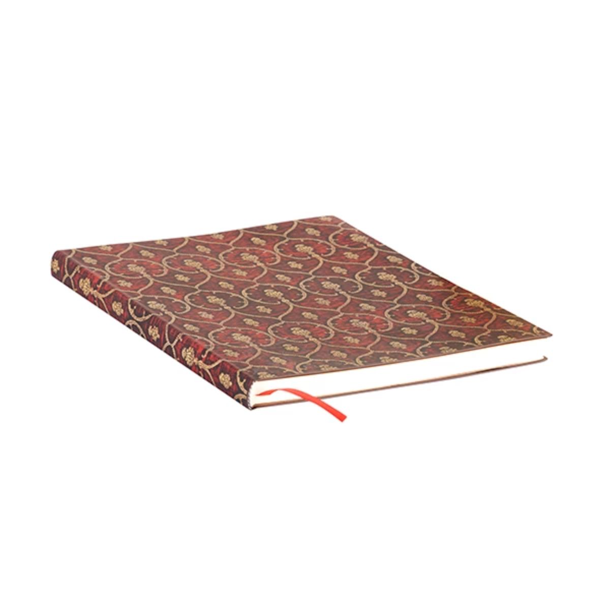 Caderno Paperblanks Red Velvet Capa Flexível Ultra 100g/m² 18x23cm 176 Páginas com Pauta - Fb9629-0