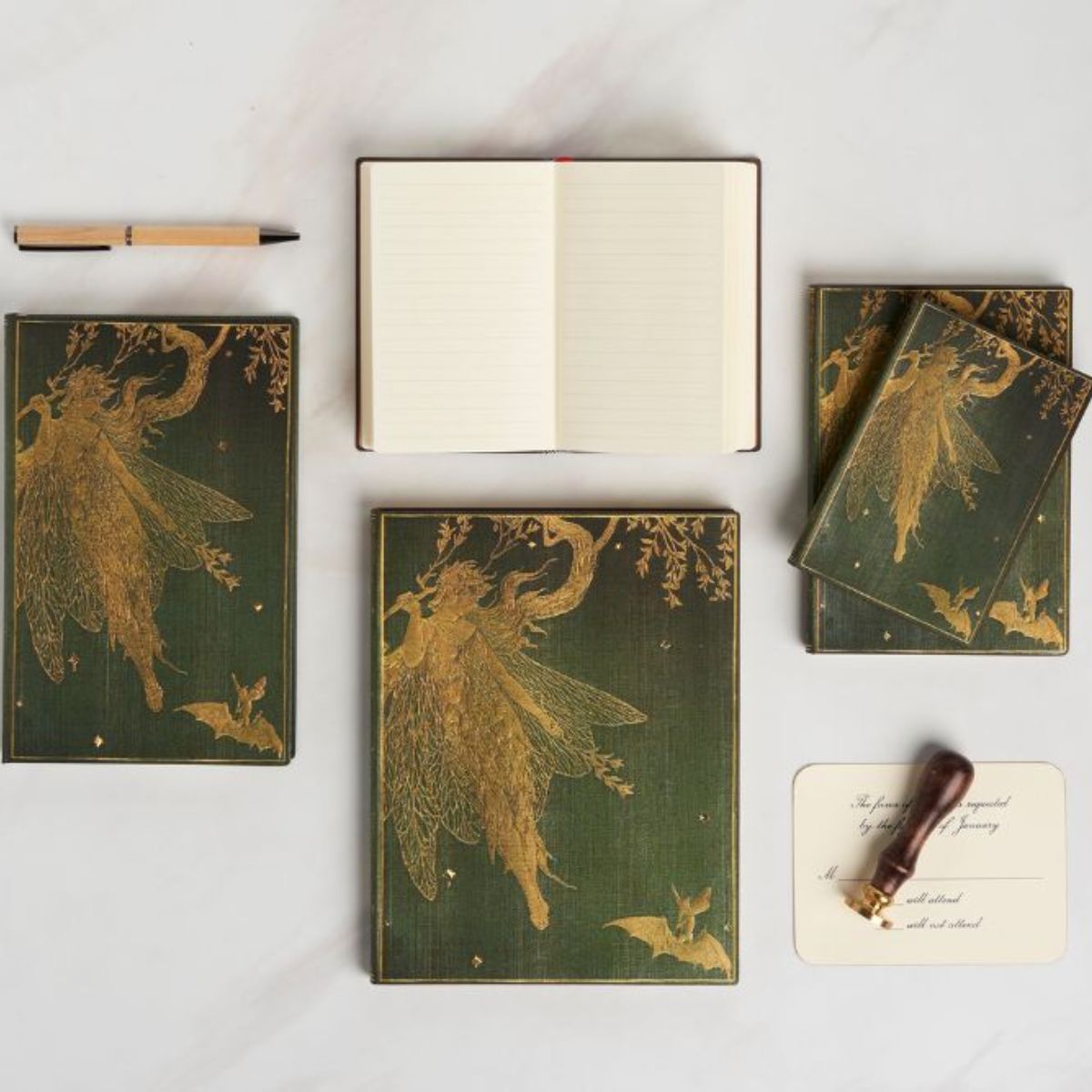 Caderno Paperblanks Olive Fairy Capa Flexível Ultra 120g/m² 18x23cm 176 Páginas com Pauta - Fb9639-9