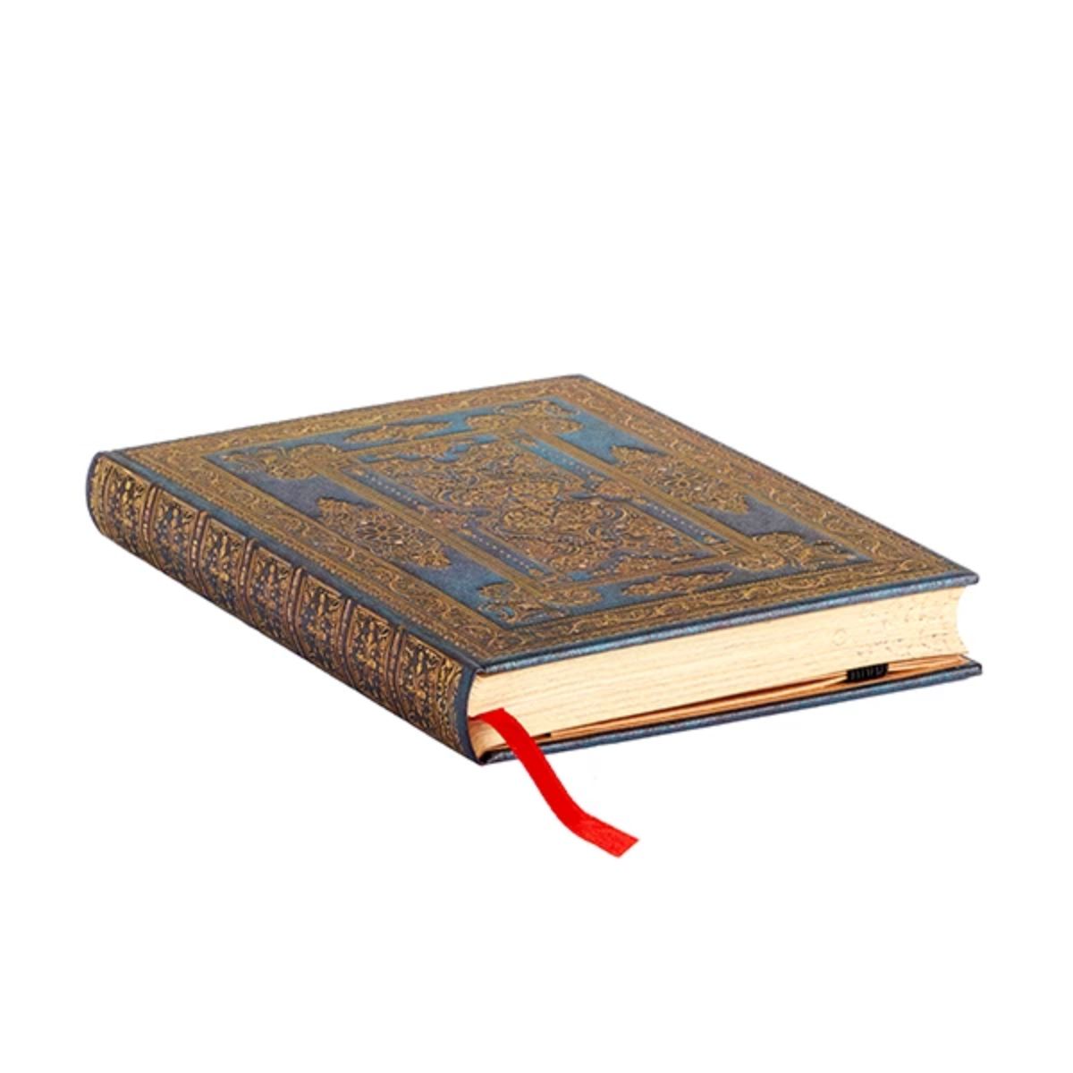 Caderno Paperblanks Blue Luxe Capa Dura Midi 120g/m² 13x18cm 144 Páginas com Pauta - Pb9591-0