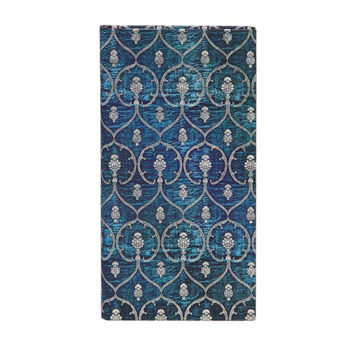 Caderno Paperblanks Blue Velvet Capa Dura Slim 85g/m² 9,5x18cm 176 Páginas com Pauta - Pb6388-9