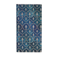 Caderno Paperblanks Blue Velvet Capa Dura Slim 85g/m² 9,5x18cm 176 Páginas com Pauta - Pb6388-9