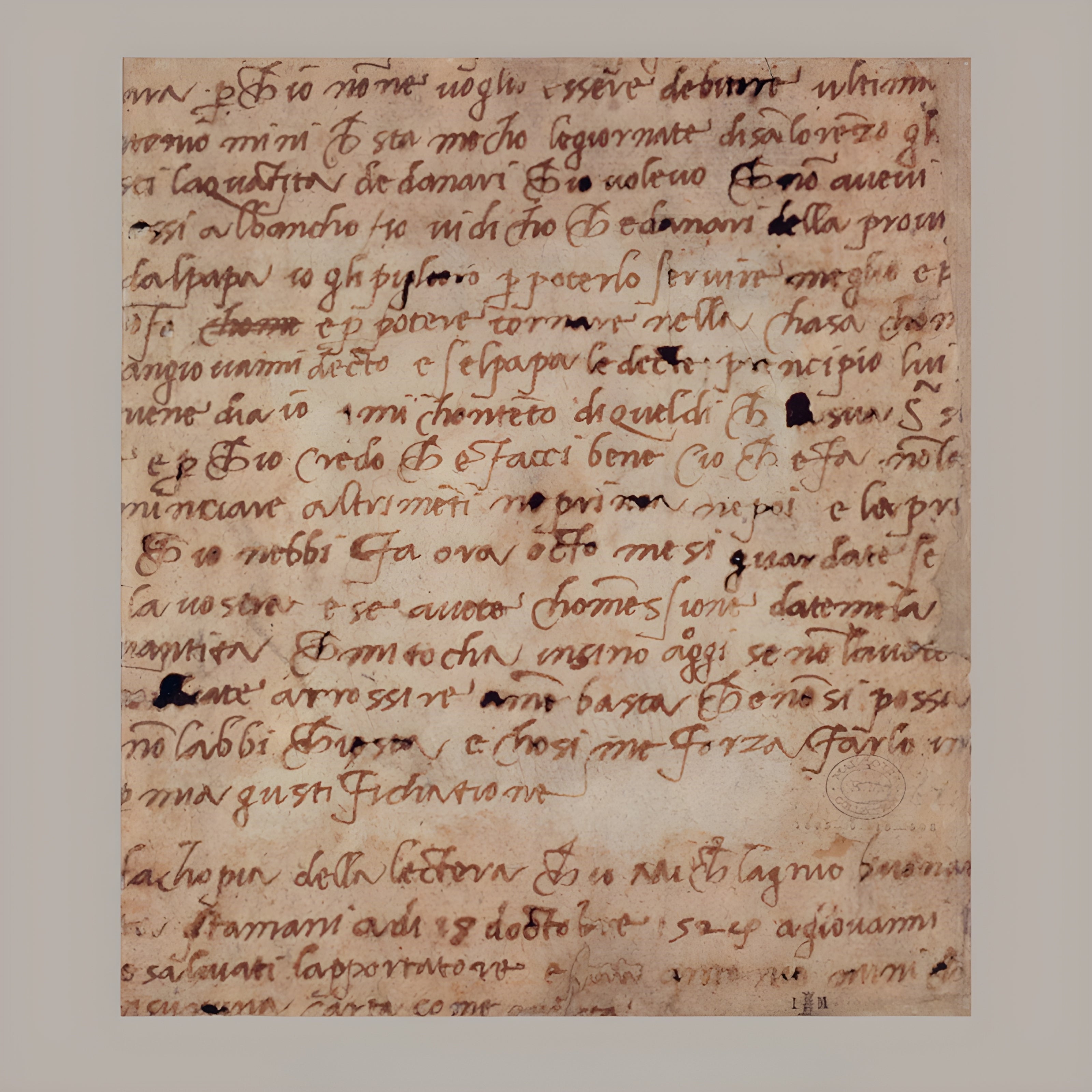 Caderno Paperblanks Michelangelo Handwriting Capa Flexível Midi 120g/m² 13x18cm 176 Páginas com Pauta - Fb9636-8