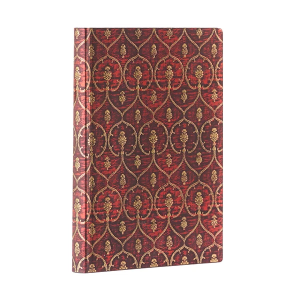 Caderno Paperblanks Veludo Vermelho Capa Flexível Midi 100g/m² 13x18cm 176 Páginas com Pauta - Fb9631-3