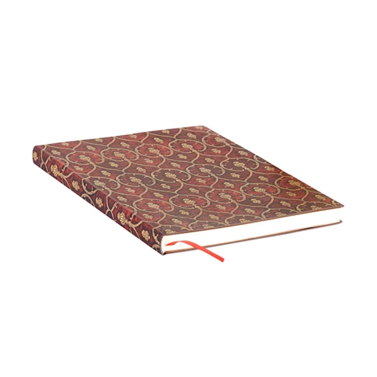 Caderno Paperblanks Veludo Vermelho Capa Flexível Midi 100g/m² 13x18cm 176 Páginas com Pauta - Fb9631-3