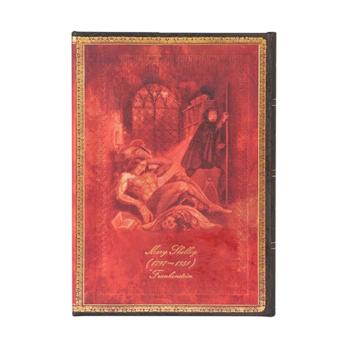 Caderno Paperblanks Mary Shelley Frankenstein Capa Dura Midi 120g/m² 13x18cm 144 Páginas com Pauta - Pb9596-5