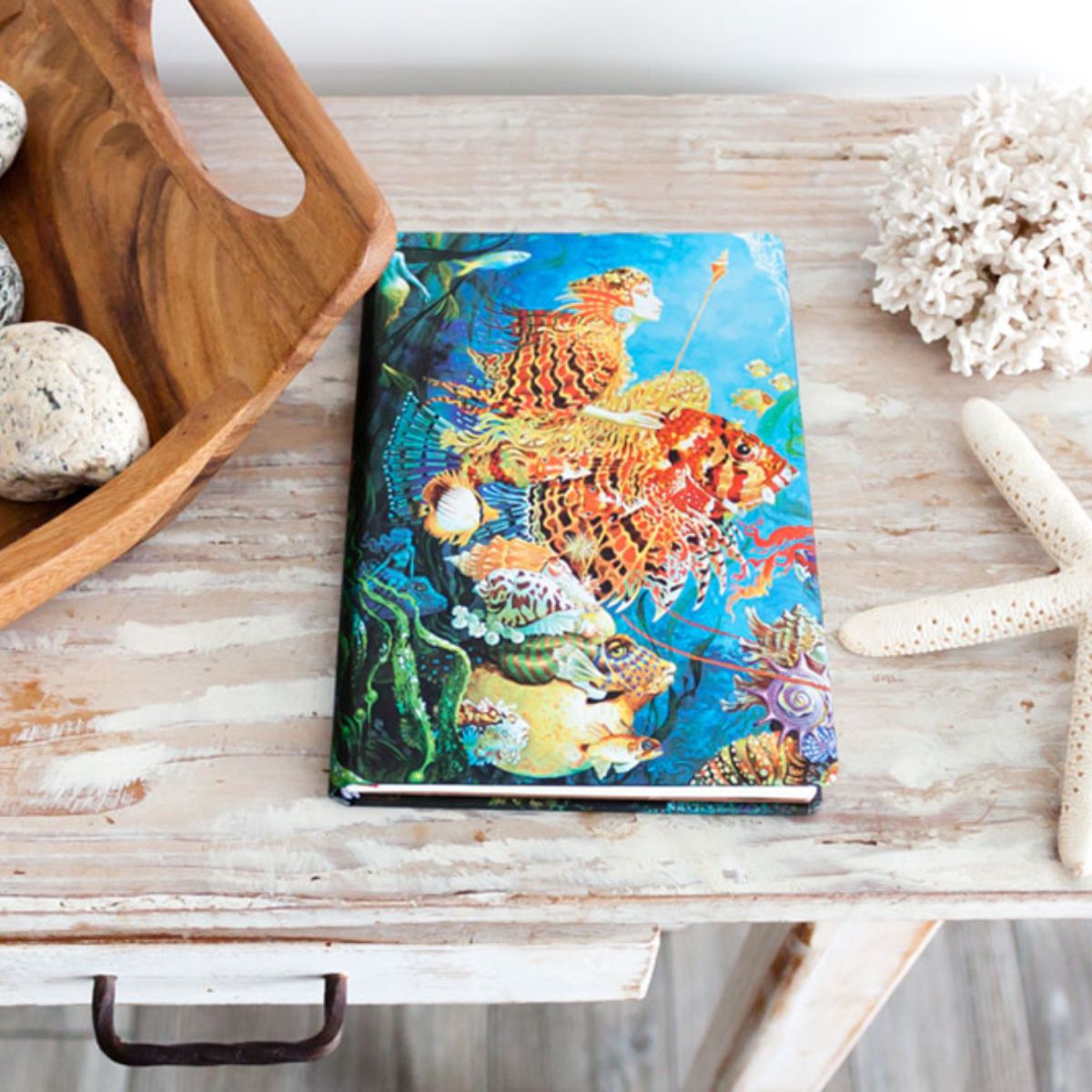 Caderno Paperblanks Sea Fantasies Capa Dura Ultra 120g/m² 18x23cm 144 Páginas com Pauta - Pb5469-6
