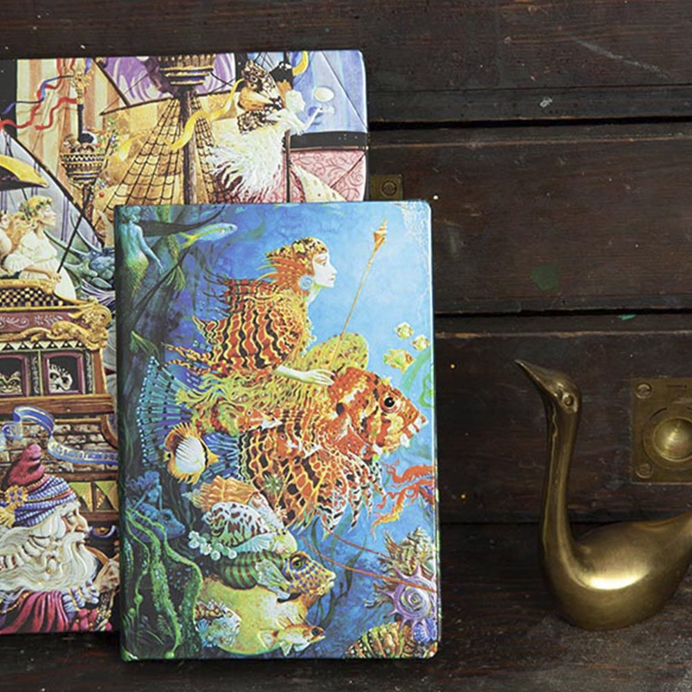 Caderno Paperblanks Sea Fantasies Capa Dura Ultra 120g/m² 18x23cm 144 Páginas com Pauta - Pb5469-6