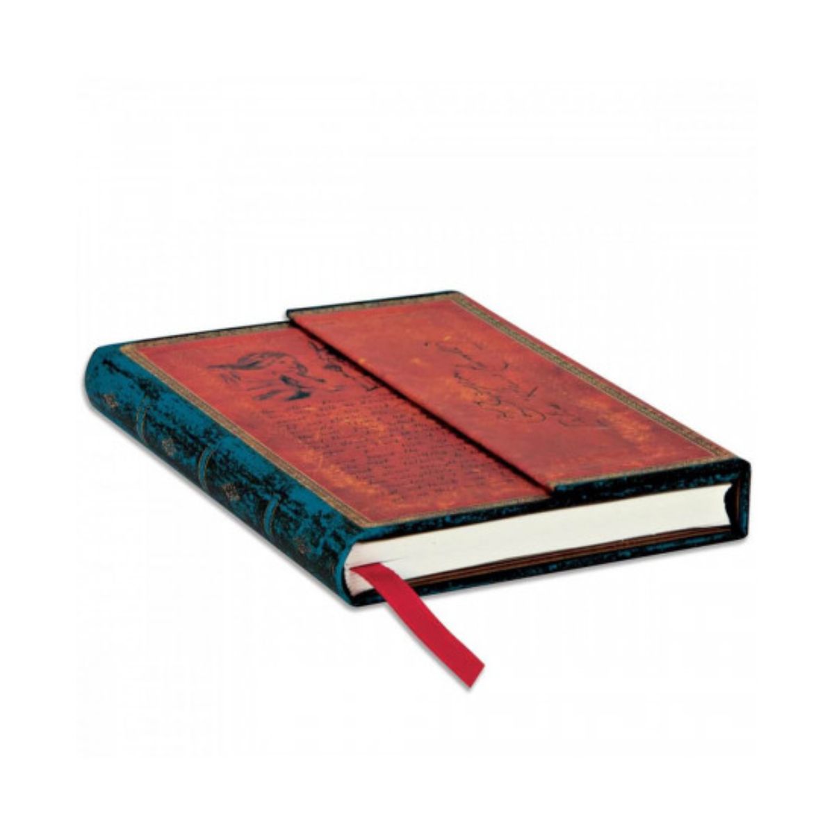 Caderno Paperblanks Lewis Carroll Capa Dura Mini 100g/m² 9,5x14cm 176 Páginas com Pauta - Pb4610-3