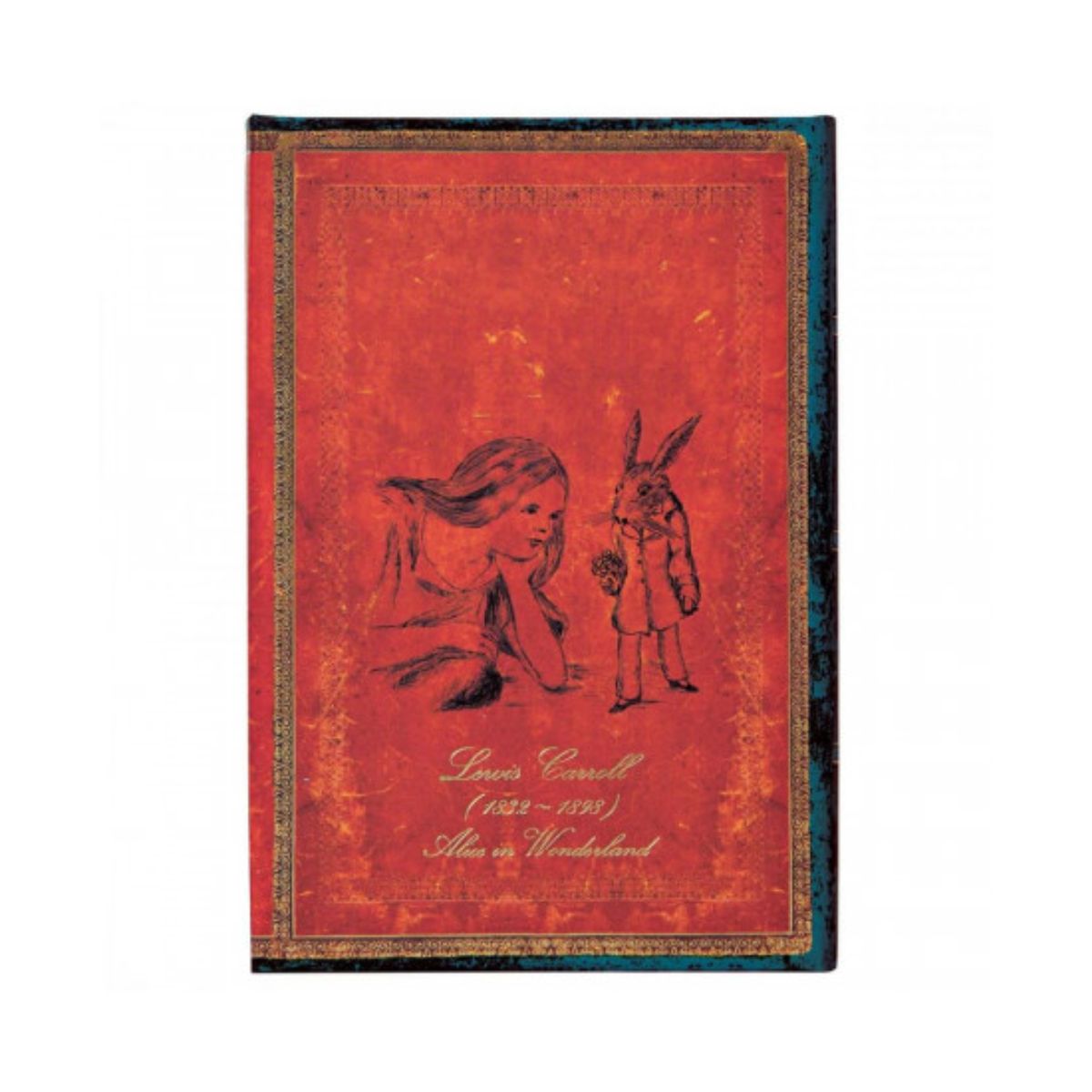 Caderno Paperblanks Lewis Carroll Capa Dura Mini 100g/m² 9,5x14cm 176 Páginas com Pauta - Pb4610-3