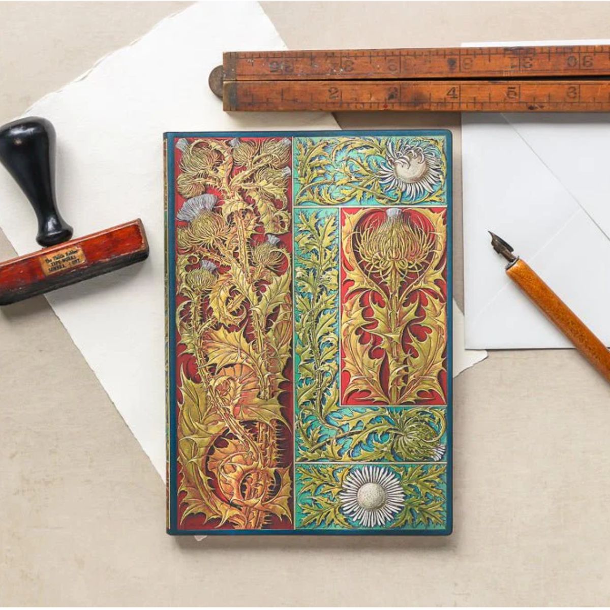 Caderno Paperblanks Wild Thistle Capa Flexível Mini 80g/m² 9,5x14cm 208 Páginas com Pauta - Fb9410-4