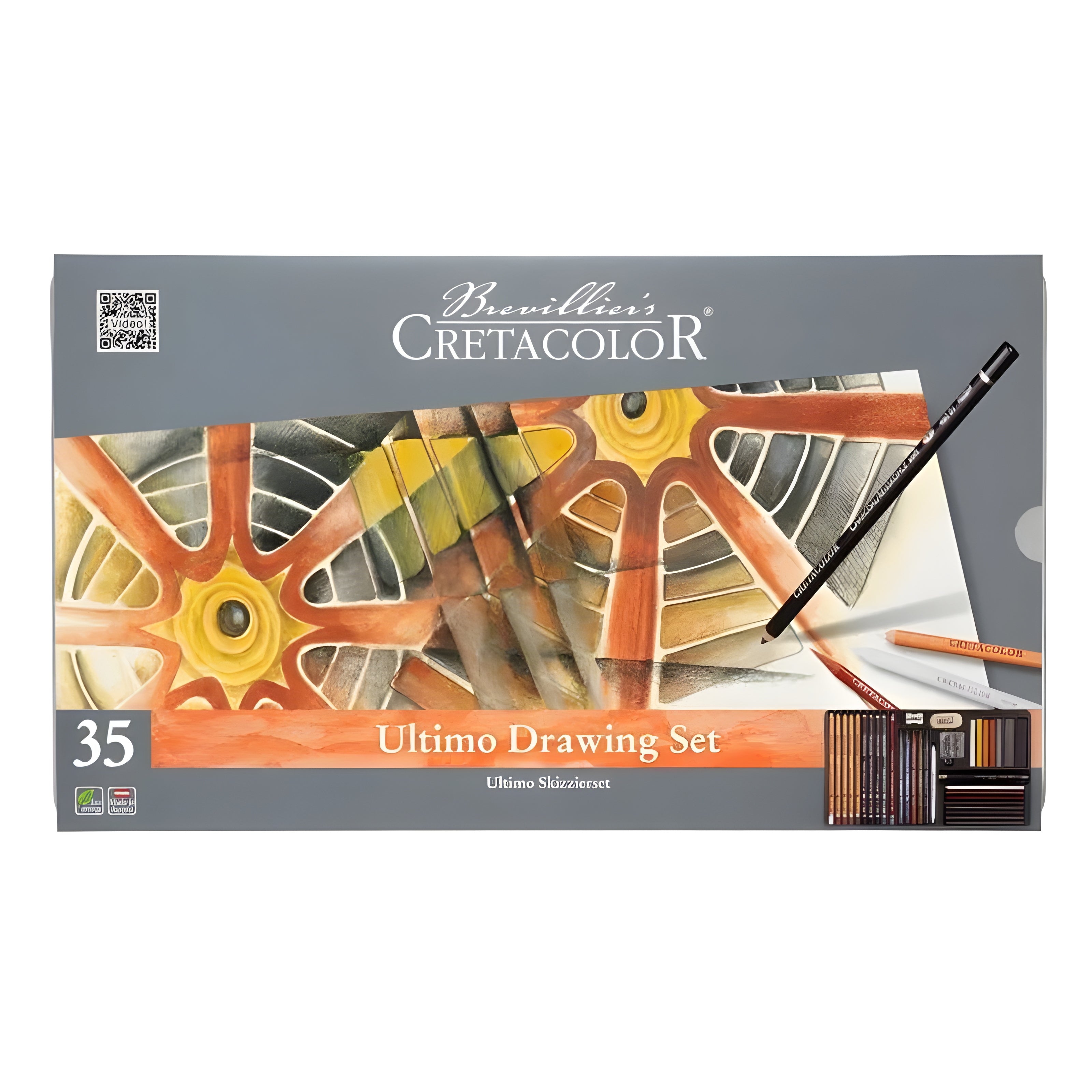 Conjunto para Desenho Cretacolor Ultimo Drawing Set com 35 Itens 400 57