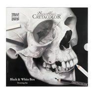 Conjunto para Desenho Cretacolor Black & White Box Caveira com 25 Itens 91400-2600