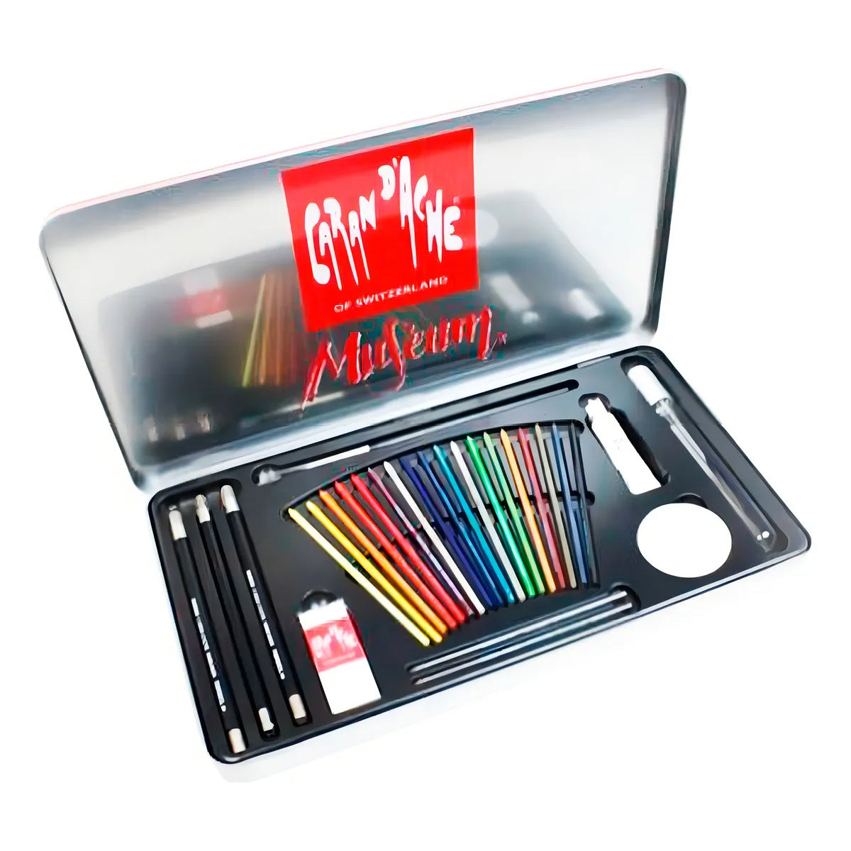 Kit Desenho Caran D'ache 18 Minas Aquarelaveis Museum + Porta Mina