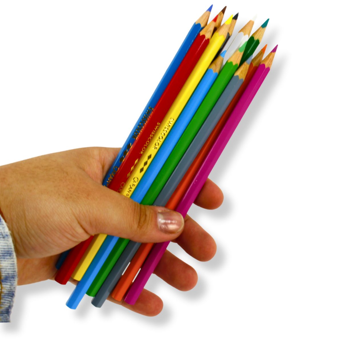 Estojo de Lápis de Cor Caran D'ache Swissmade Permanente com 12 Cores