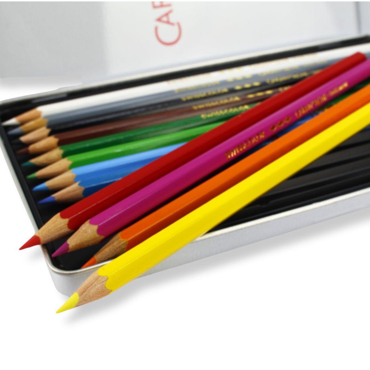 Estojo de Lápis de Cor Caran D'ache Swissmade Permanente com 12 Cores