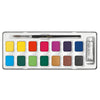Estojo Tinta Guache Studio Pastilha Caran D'ache 10ml com 15 Cores + Pincel