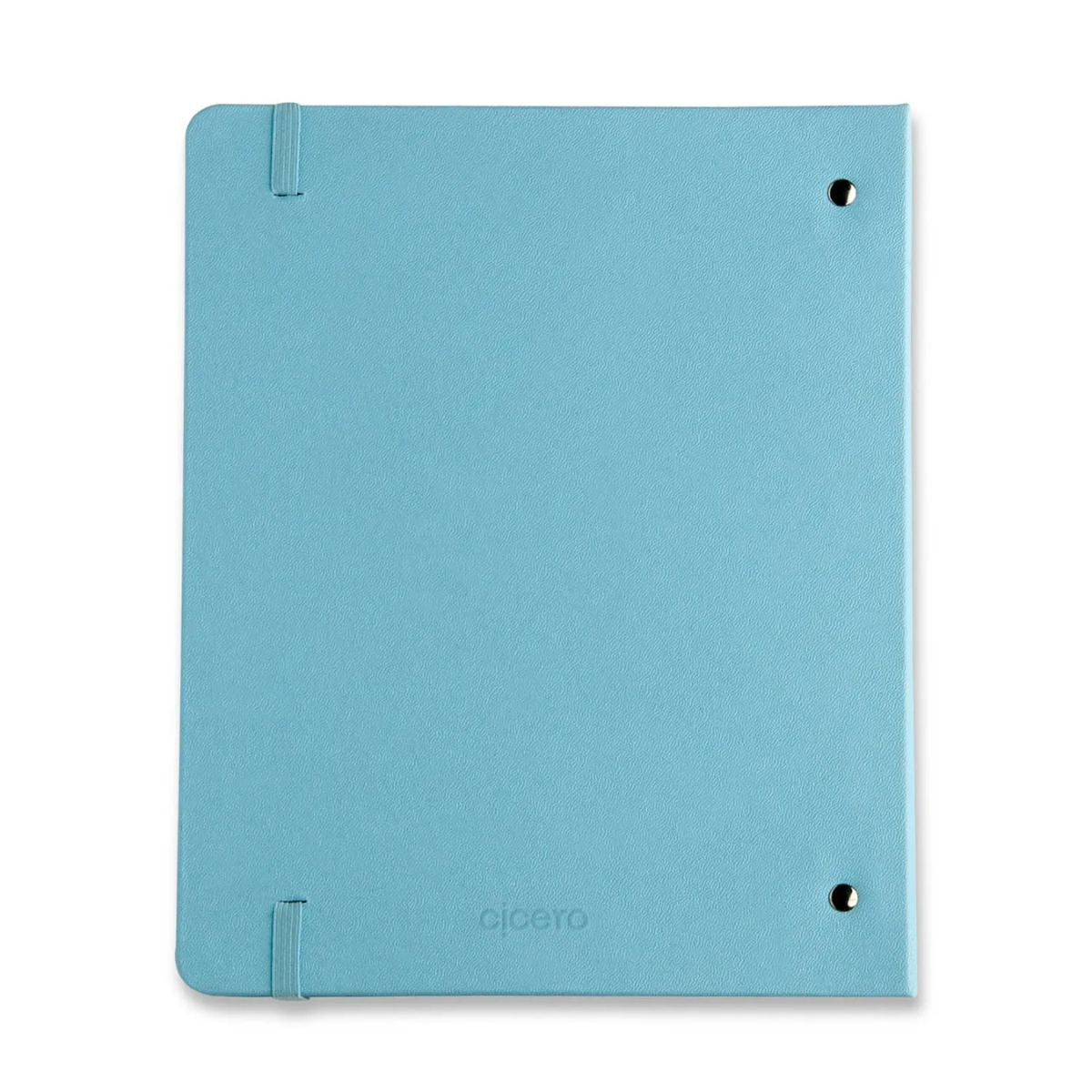 Caderno Criativo Argolado Cicero Azul 17x24cm com 120 Folhas Pautadas