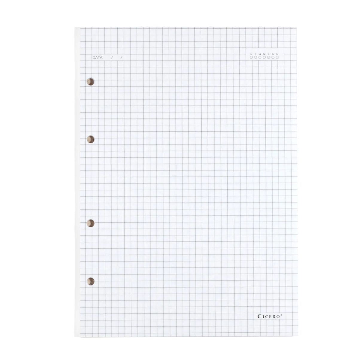 Refil Caderno Criativo Cicero 17x24cm Quadriculado com 40 Folhas