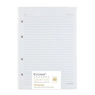 Refil Caderno Criativo Cicero 17x24cm Pautado com 40 Folhas