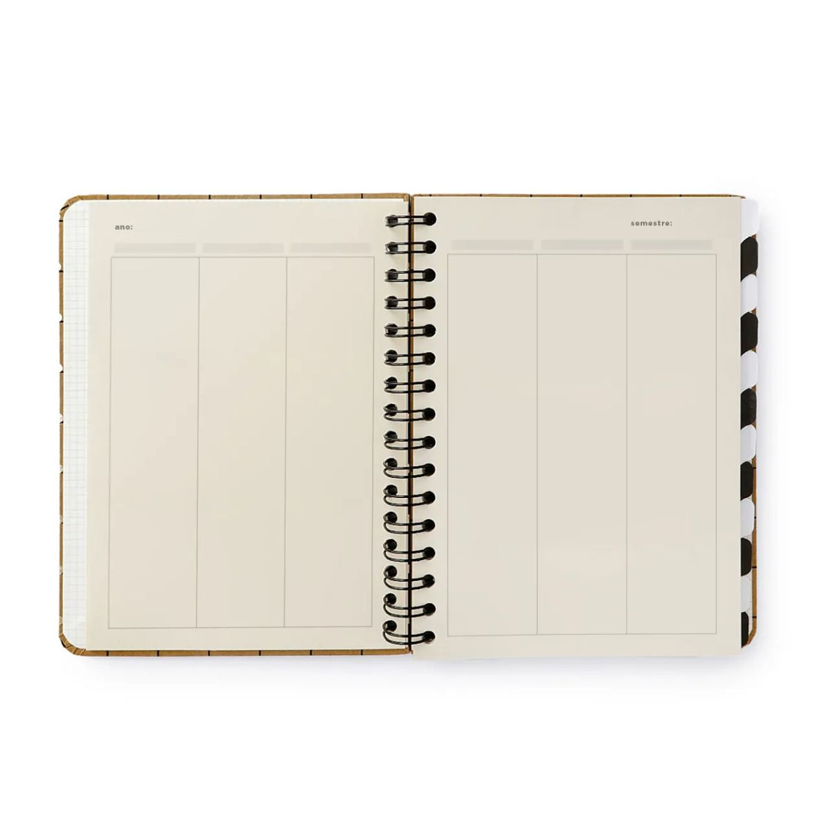 Planner Permanente Wire-o Cicero A5 14,8x21cm Semanal com Notas Kraft Linha e Ponto