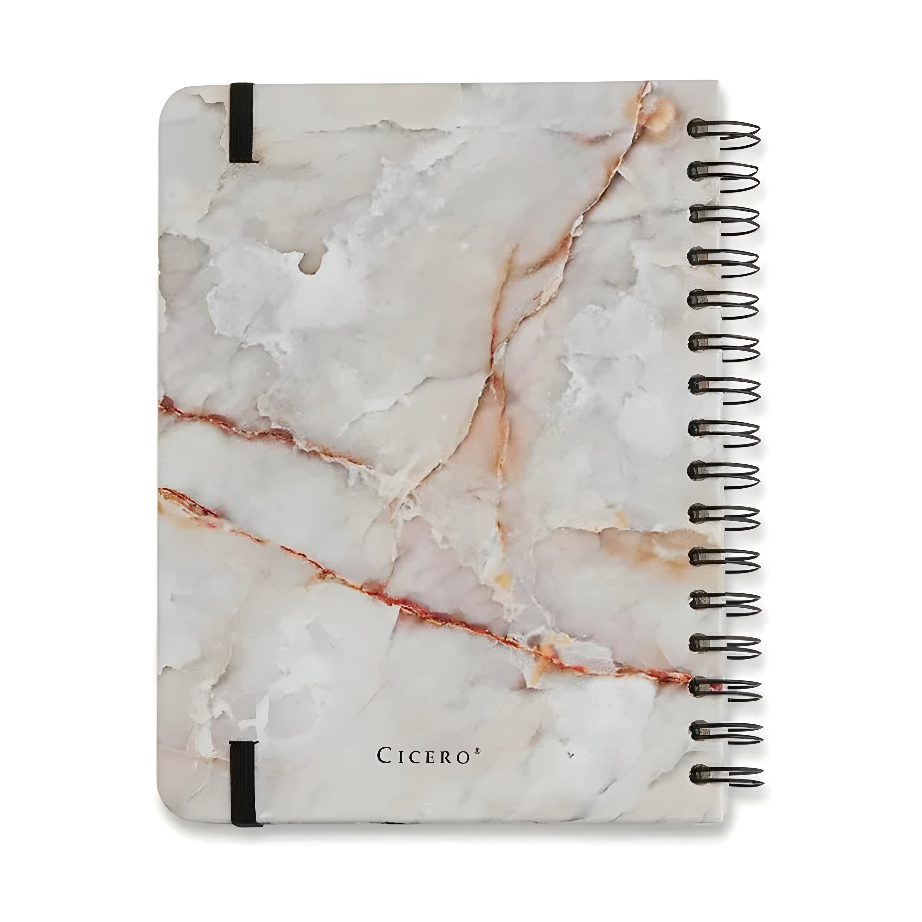 Planner Permanente Wire-o Cicero A5 14,8x21cm Semanal Minerais Mármore Branco