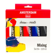 Estojo Tinta Acrílica Amsterdam Standard Series 120ml 5 Cores Mixing 17791904 - Royal & Talens