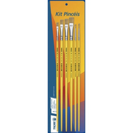 Kit Pinceis Tigre 6234-0 6 Unidades Chatos