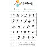 Kit Carimbos Alfabeto Brush Luxo Minúsculo para Artesanato e Scrapbook - Lilipop