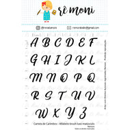 Kit Carimbos Alfabeto Brush Luxo Maiúsculo para Artesanato e Scrapbook - Lilipop