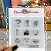 Kit Carimbos M Ícones do Dia a Dia 3 Scrapbook Planner - Lilipop