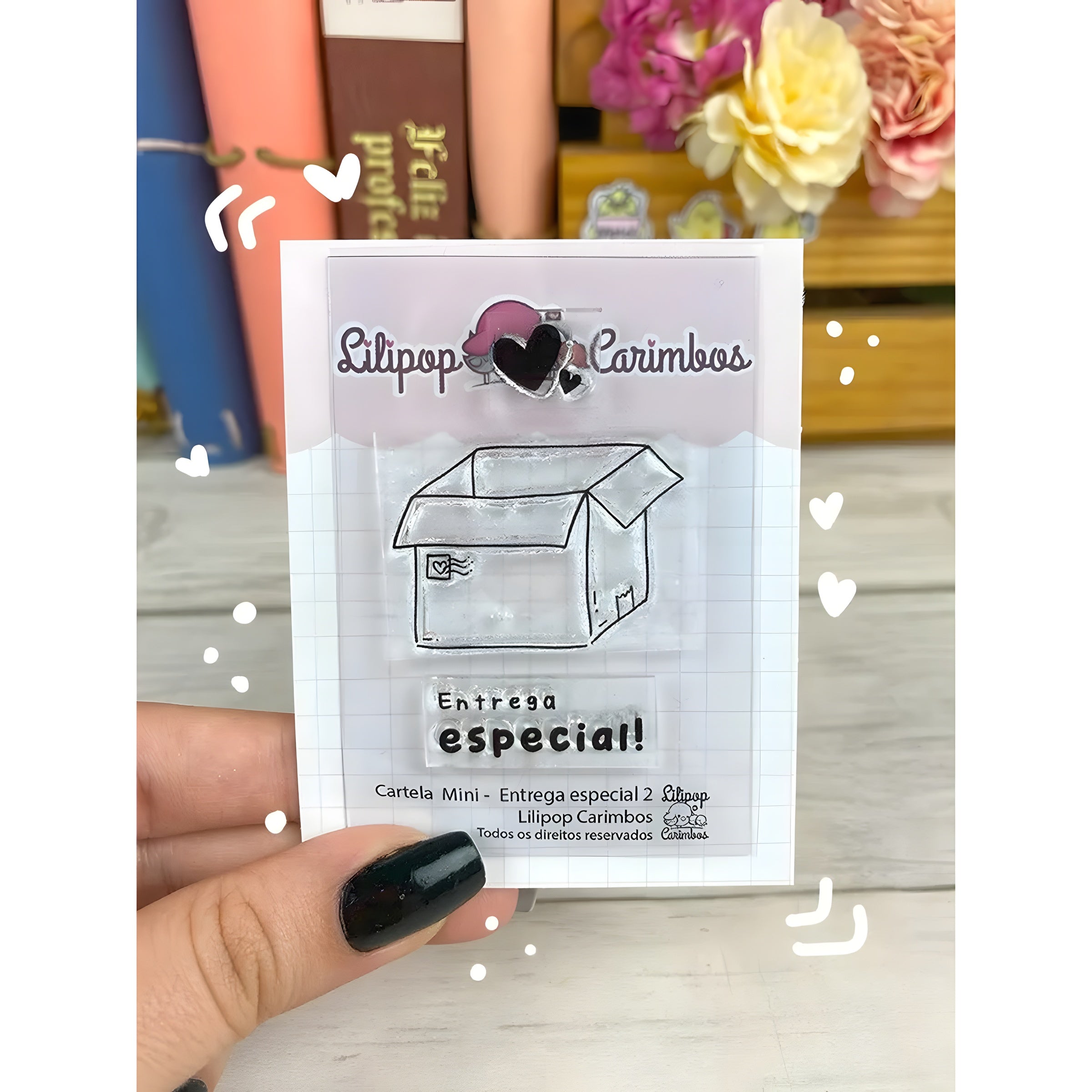 Mini Carimbo Entrega Especial 2 Scrapbook Artesanato - Lilipop