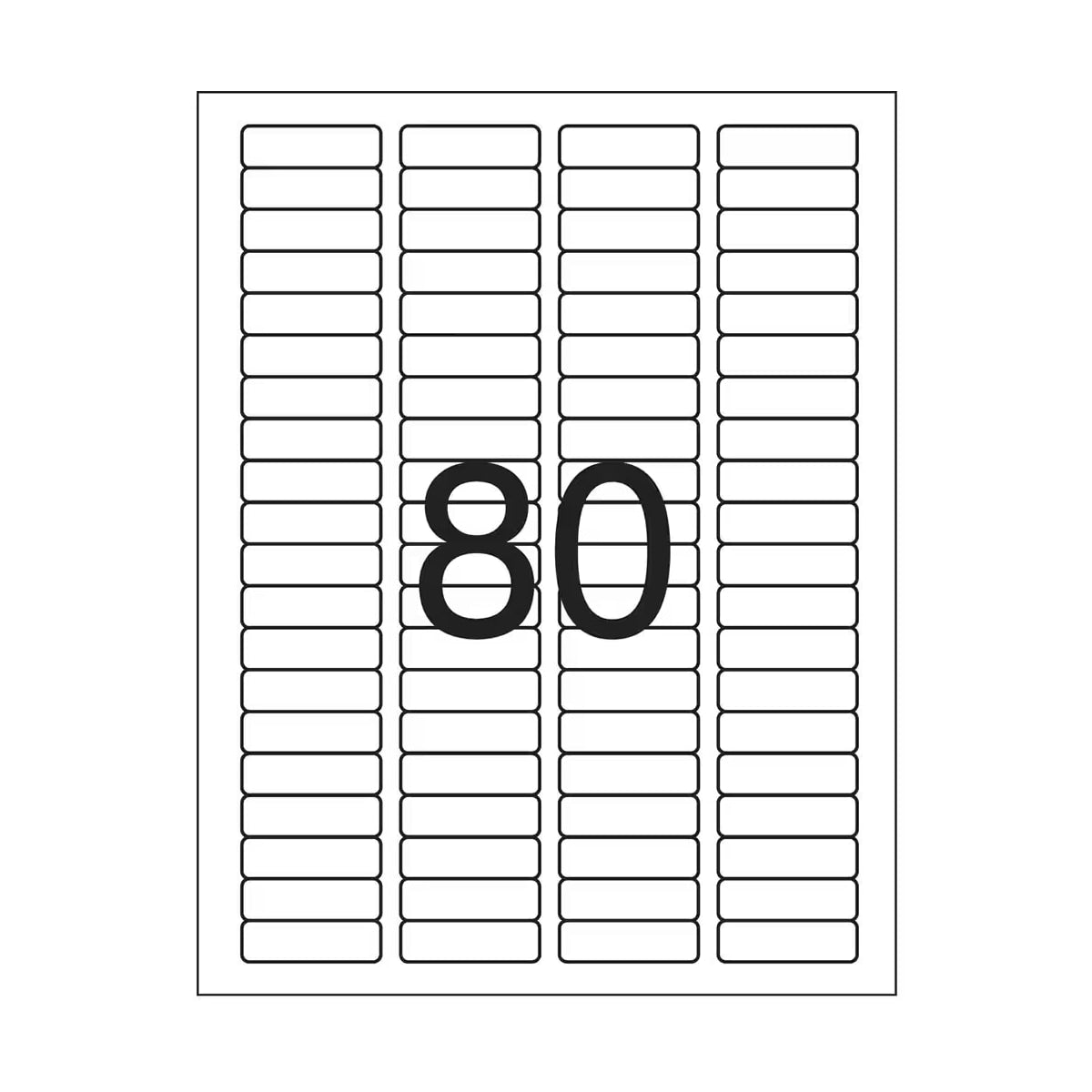 Etiqueta Inkjet e Laser 6087 Carta 12,7x44,45mm com 800 Etiquetas para Impressão e Identificação - Pimaco