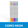 Estojo de Marcador Artistico Graf Highline Dual 0.4/4Mm com 6 Cores - Neon - Cis